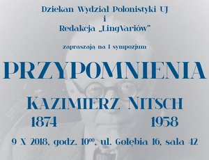 I sympozjum Przypomnienia Kazimierz Nitsch (1874-1958)